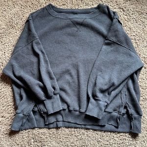 American eagle oversized reverse fleece sweatshirt